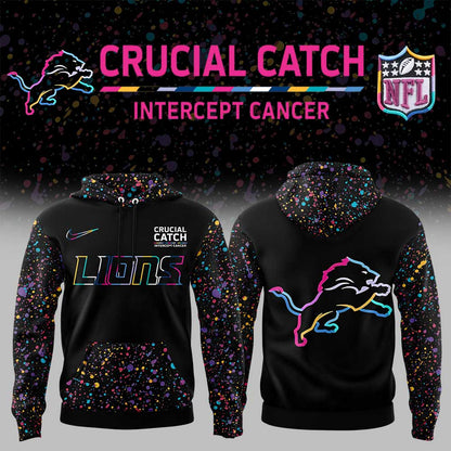 Limited Edition D Lions 2025 NFL Crucial Catch Hoodie