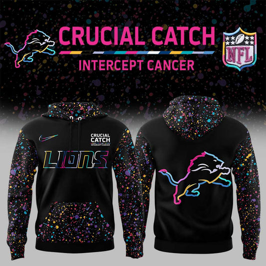 Limited Edition D Lions 2025 NFL Crucial Catch Hoodie