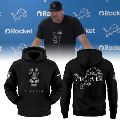 Dan Campbell Wearing D.Lions Villain Limited Edition Hoodie