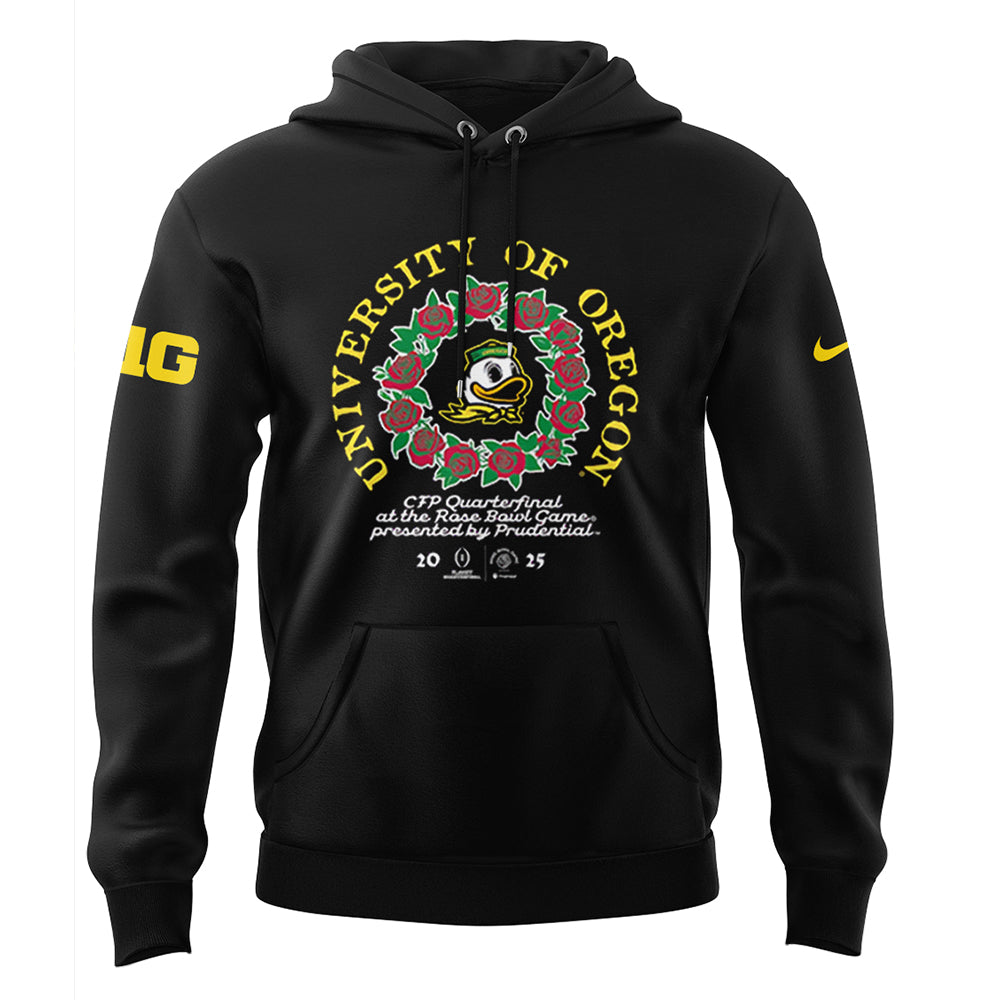 Limited Oregon Ducks Rose Bowl Game Hoodie-LL1224241000