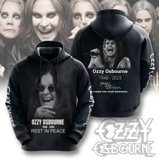 R.I.P Ozzy Osbourne Thank You For The Memories Hoodie