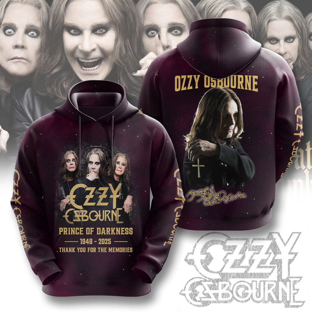 R.I.P Ozzy Osbourne Thank You For The Memories Hoodie
