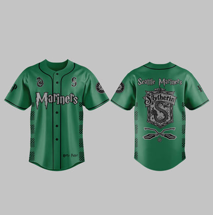 Seattle Mariners x Harry Potter Night Slytherin House Jersey