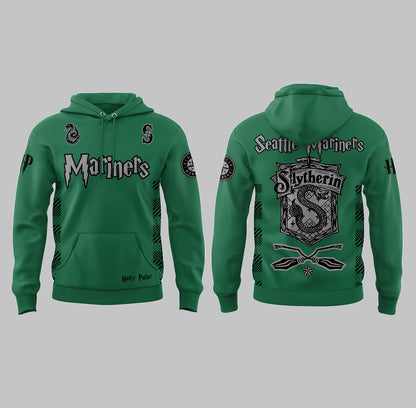 Seattle Mariners x Harry Potter Night Slytherin House Hoodie