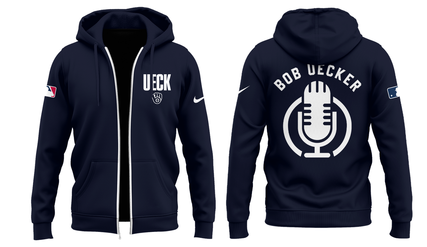 Honoring The Legend, Brewers Baseball Hall of Famer Bob Uecker Zip Hoodie
