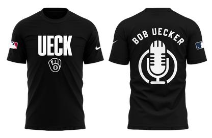 Honoring The Legend, Brewers Baseball Hall of Famer Bob Uecker Black TShirt