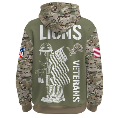Detroit Lions - Veteran Day 2025 Hoodie Limited Edions