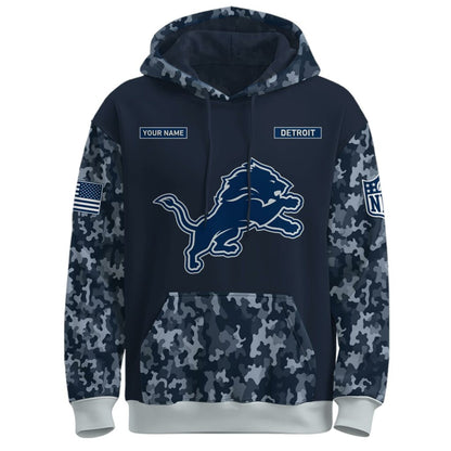 Detroit Lions Navy 250th Birthday Hoodie Limited Edions