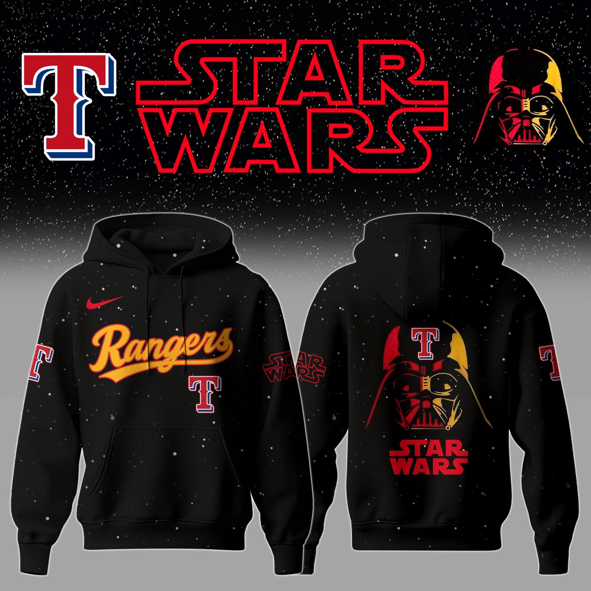 Texas Rangers x Stars Wars Night Hoodie Editions Limited