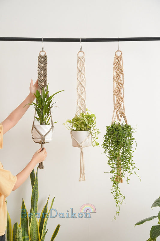 Macrame Plant Hanger, Boho Plant Holder, Ceiling Plant Hanger, Modern Macrame, Plant Hanger Indoor, Plant Hanger Macrame, Plant Mom Gift H13