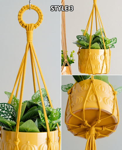 Macrame Plant Holder, Macrame Hanging, Tassel Hanger, Indoor Garden, Natural Decoration, Boho Home Decor, Hanging Pot, Macrame Planter I48