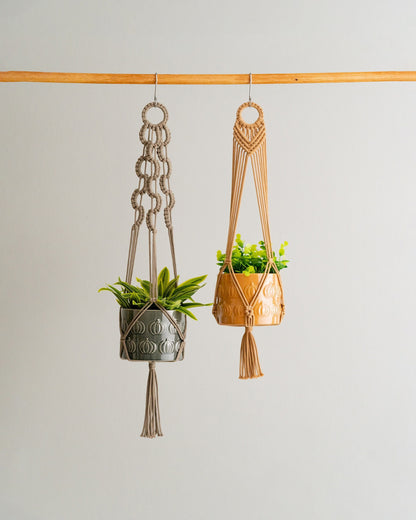 Macrame Plant Holder, Macrame Hanging, Tassel Hanger, Indoor Garden, Natural Decoration, Boho Home Decor, Hanging Pot, Macrame Planter I48