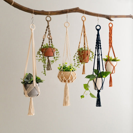Tassel Plant Hanger, Macrame Home Decor, Planter Hanger, Plant Holders, Gift For Mom, Hanging Pot, Garden Lover, Scandinavian Style I68