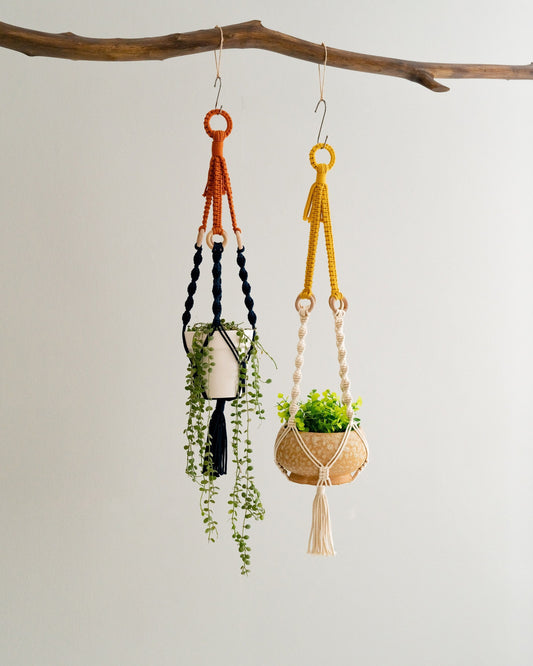 Macrame Tassel Plant Hanger, Boho Planter, Plant Storage, Grandma Gift, Modern Macrame Decor, Boho Plant Hangers, Window Planter I69