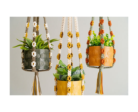Macrame Plant Hanger, Tassel Macrame, Rope Planters, Long Plant Hanger, Gardening Decor, Macrame Pot Holder, Gifts For Mom I47