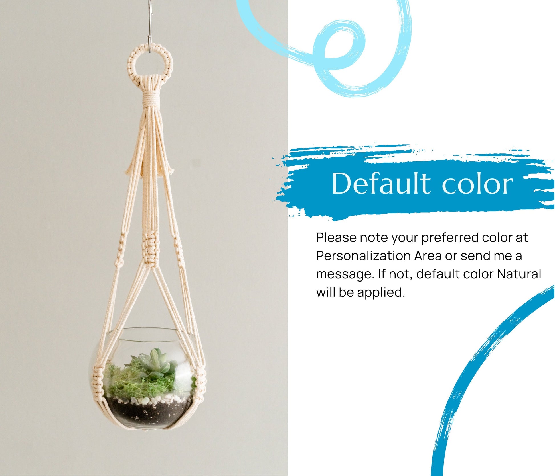 Macrame Plant Hanger, Hanging Terrarium, Hanging Plant Hanger, Indoor Garden Decor, Terrarium Holder, Pot Holder, Ceiling Planter I70