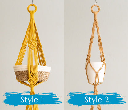 Triple Plant Holder, Tassel Pot Hanger,  Pot Holder, Three Tiers Plant Hanger, 2 Tier Planter, Outdoor Plant Hanger, Plant Pot Hanger I72