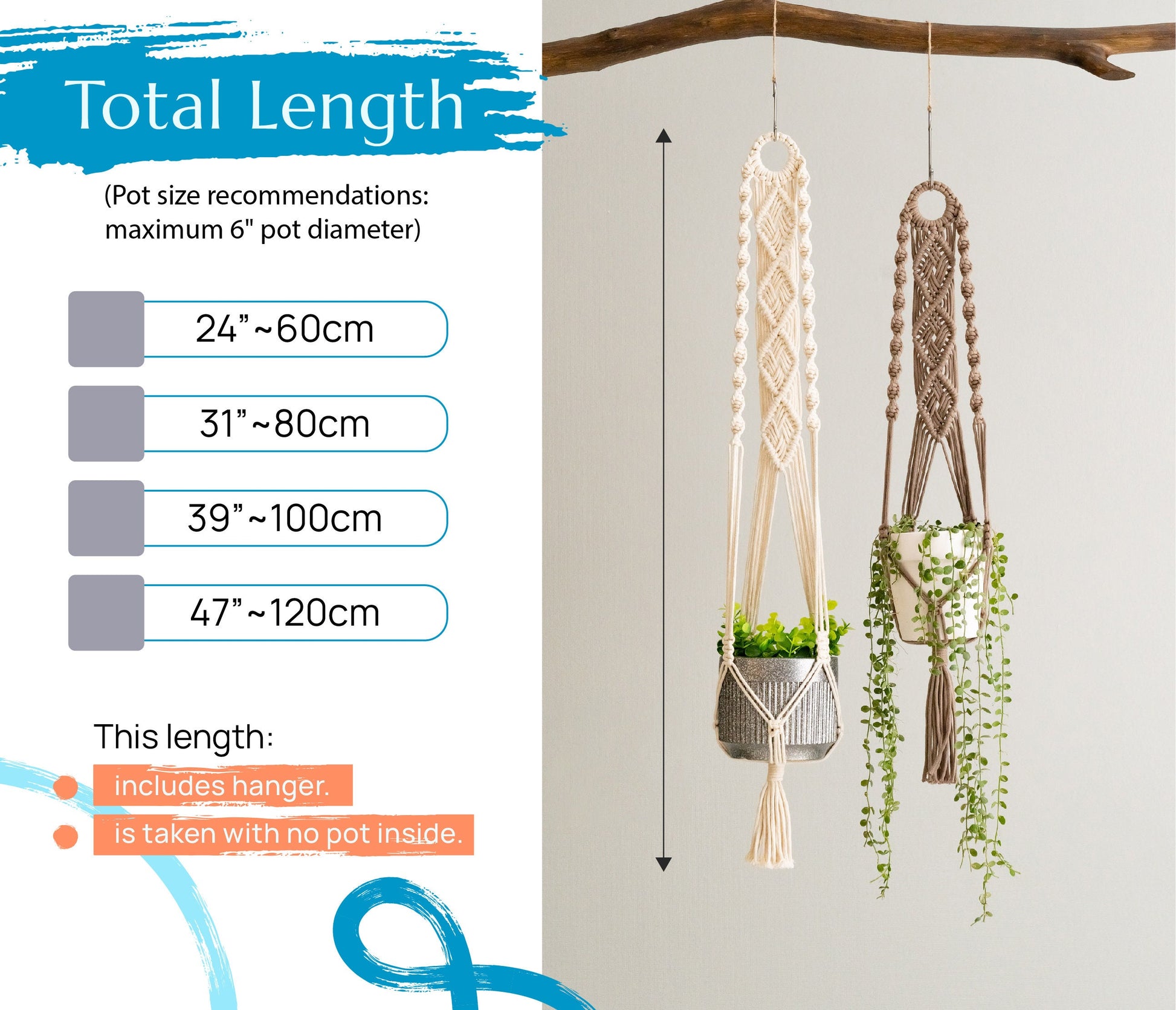 Tassel Plant Holder, Plant Wall Hanger, Indoor Planters, Gardener Gift Idea, Fringe Plant Hanger, Macrame Home Decor, Planter Indoor I71