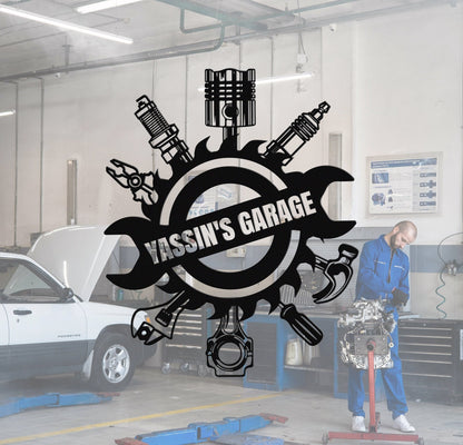 Custom Workshop Sign,Garage Metal Wall Sign,Personalized Garage Decor,Garage Metal Wall Sign,Auto Workshop Sign,Gift For Car Enthusiasts