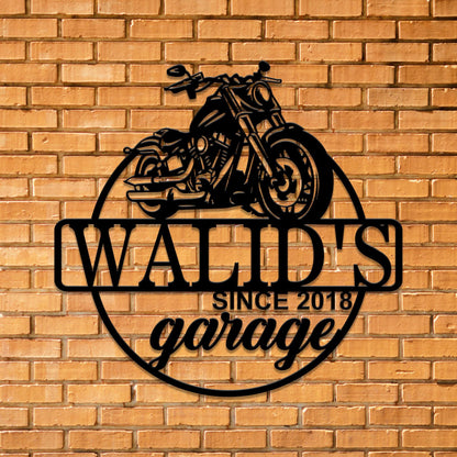 Personalized Motorcycle Metal Sign,Custom Motorcycle Garage Sign,Motorbike Wall Art,Motorcycle Name Sign,Housewarming Gift,Gift For Biker