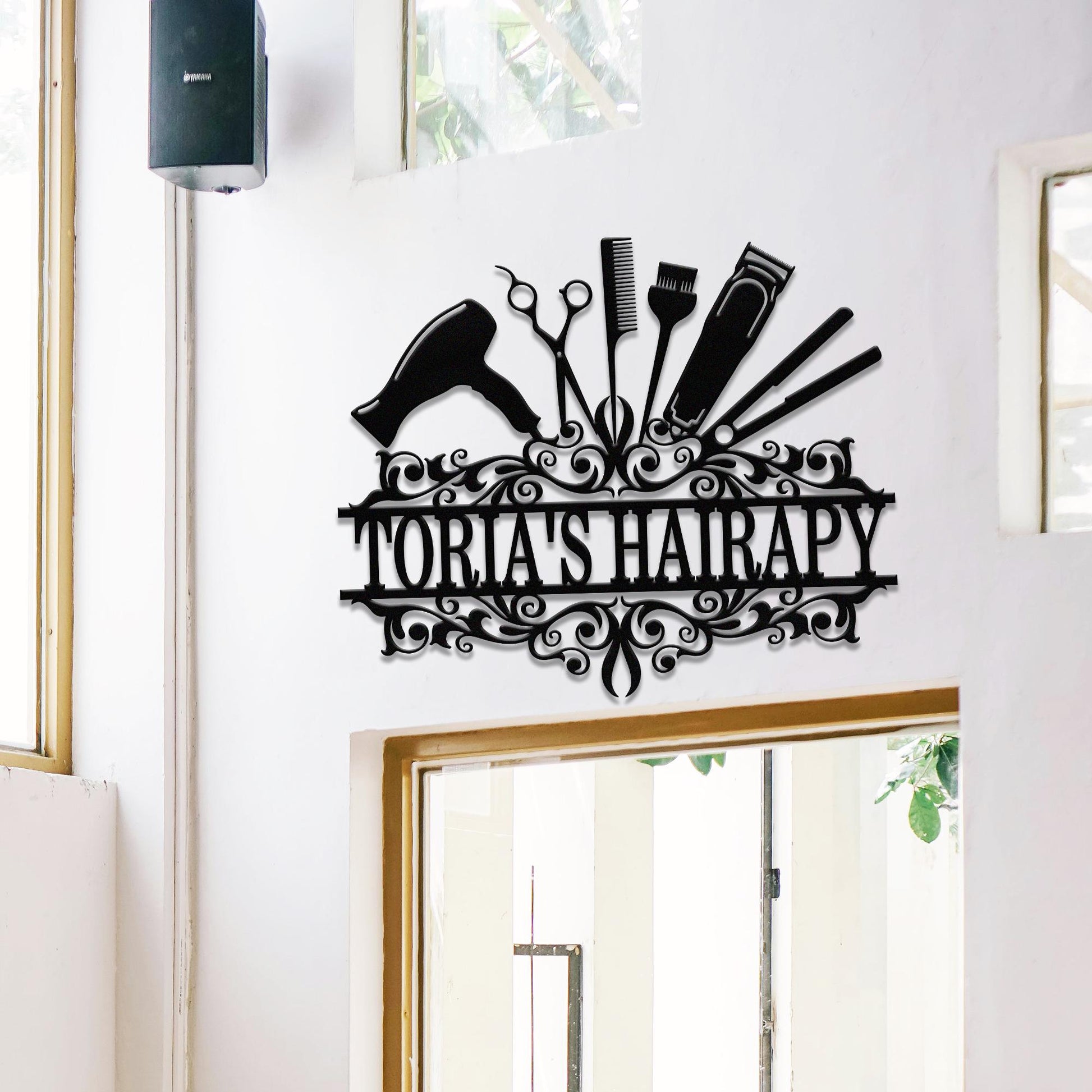 Custom Hair Stylist Name Sign, Personalized Hair Dresser Metal Sign, Hair Salon Wall Art, Hair Stylist Gifts, Gift For Hair Stylist