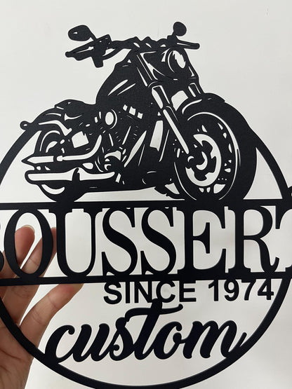 Personalized Motorcycle Metal Sign,Custom Motorcycle Garage Sign,Motorbike Wall Art,Motorcycle Name Sign,Housewarming Gift,Gift For Biker