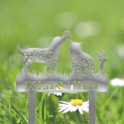 Personalized Pet Memorial Stake, Custom Pet Name Stake, Cat and Dog Sign for Garden, Pet Lover Gift, Cat Garden Decor, Gift for Gardener