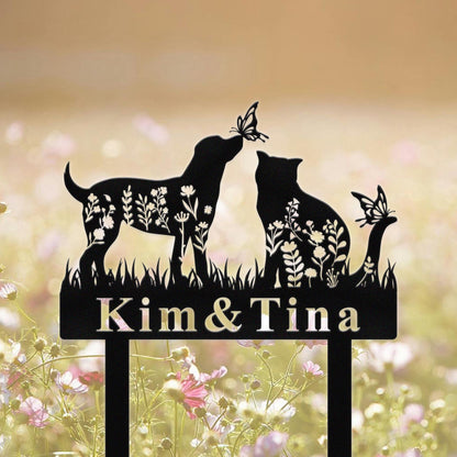 Personalized Pet Memorial Stake, Custom Pet Name Stake, Cat and Dog Sign for Garden, Pet Lover Gift, Cat Garden Decor, Gift for Gardener