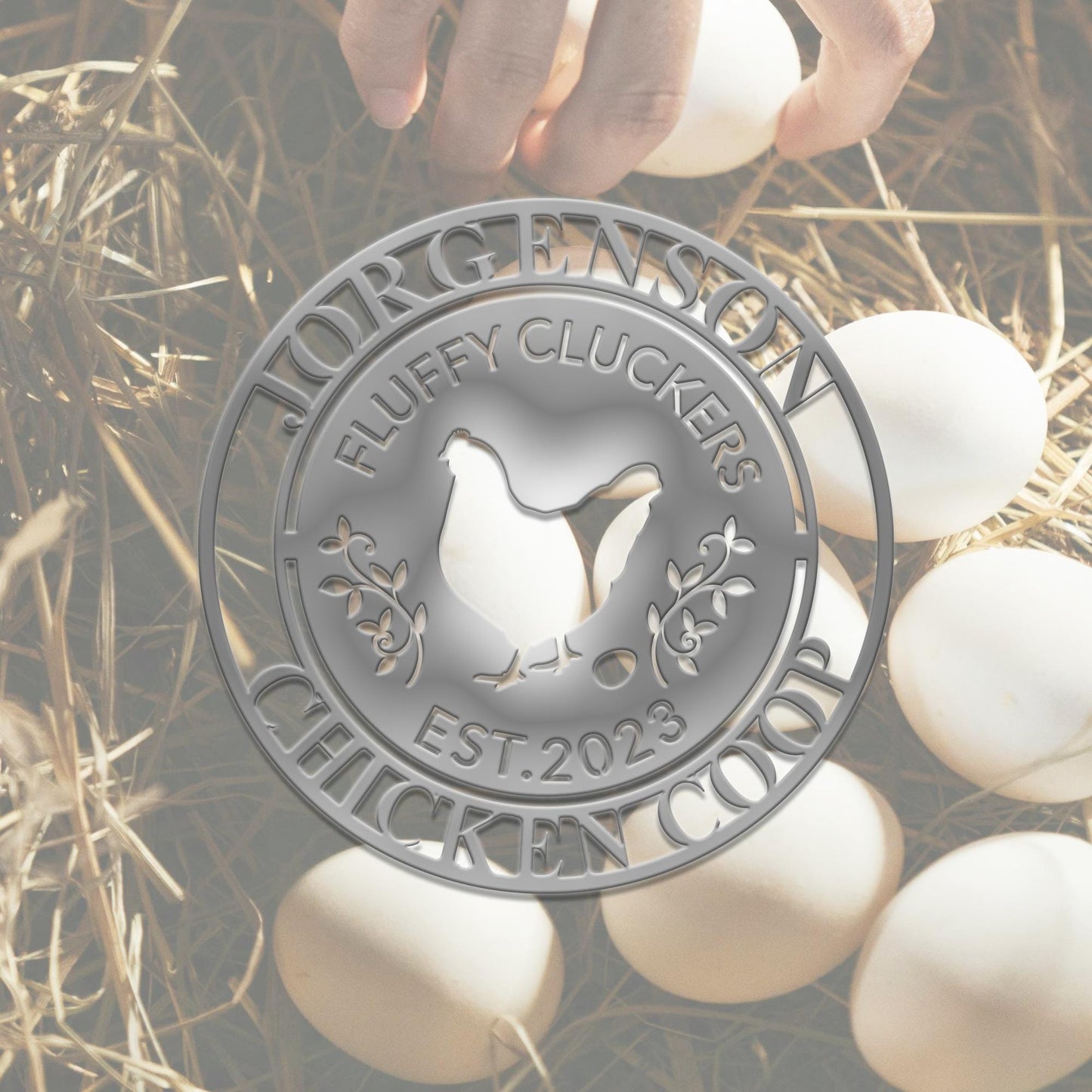 Custom Chicken Metal Sign,Personalized Chicken Coop Name Sign,Chicken Coop Wall Art,Farm house Decor,Farm Decor,Barn Decor,Hen house Sign