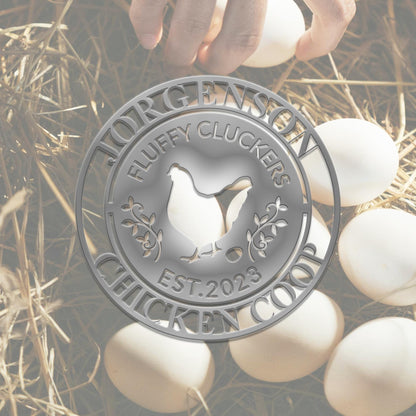 Custom Chicken Metal Sign,Personalized Chicken Coop Name Sign,Chicken Coop Wall Art,Farm house Decor,Farm Decor,Barn Decor,Hen house Sign