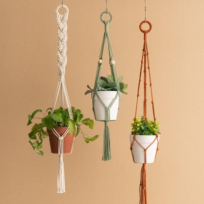 Tassel Macrame Plant Hanger, Boho Planter Hanger, Macrame Plant Hanger, Hanging Plant Pot, Eco Friendly Gifts, Balcony Decor I87