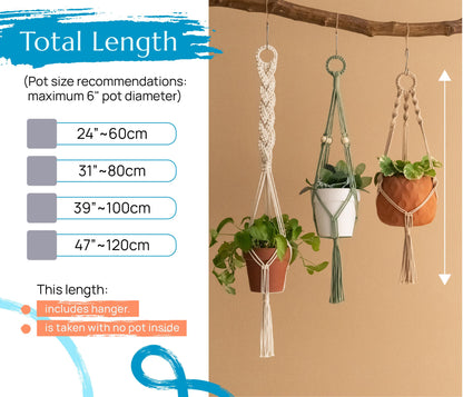 Tassel Plant Hanger, Macrame Home Decor, Planter Hanger, Plant Holders, Gift For Mom, Hanging Pot, Garden Lover, Scandinavian Style I87