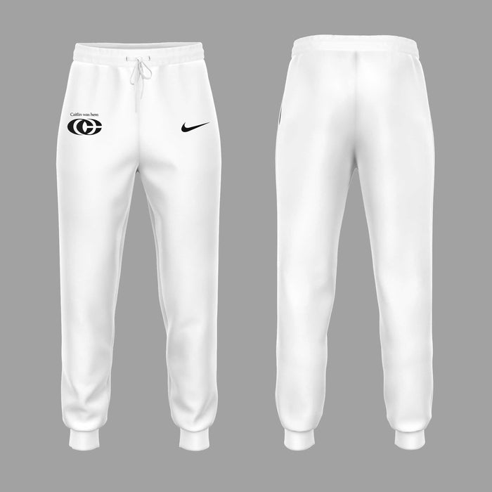 Caitlin Was Here - Caitlin Clark Signature Nike Swoosh Logo Hoodie V5 (White)
