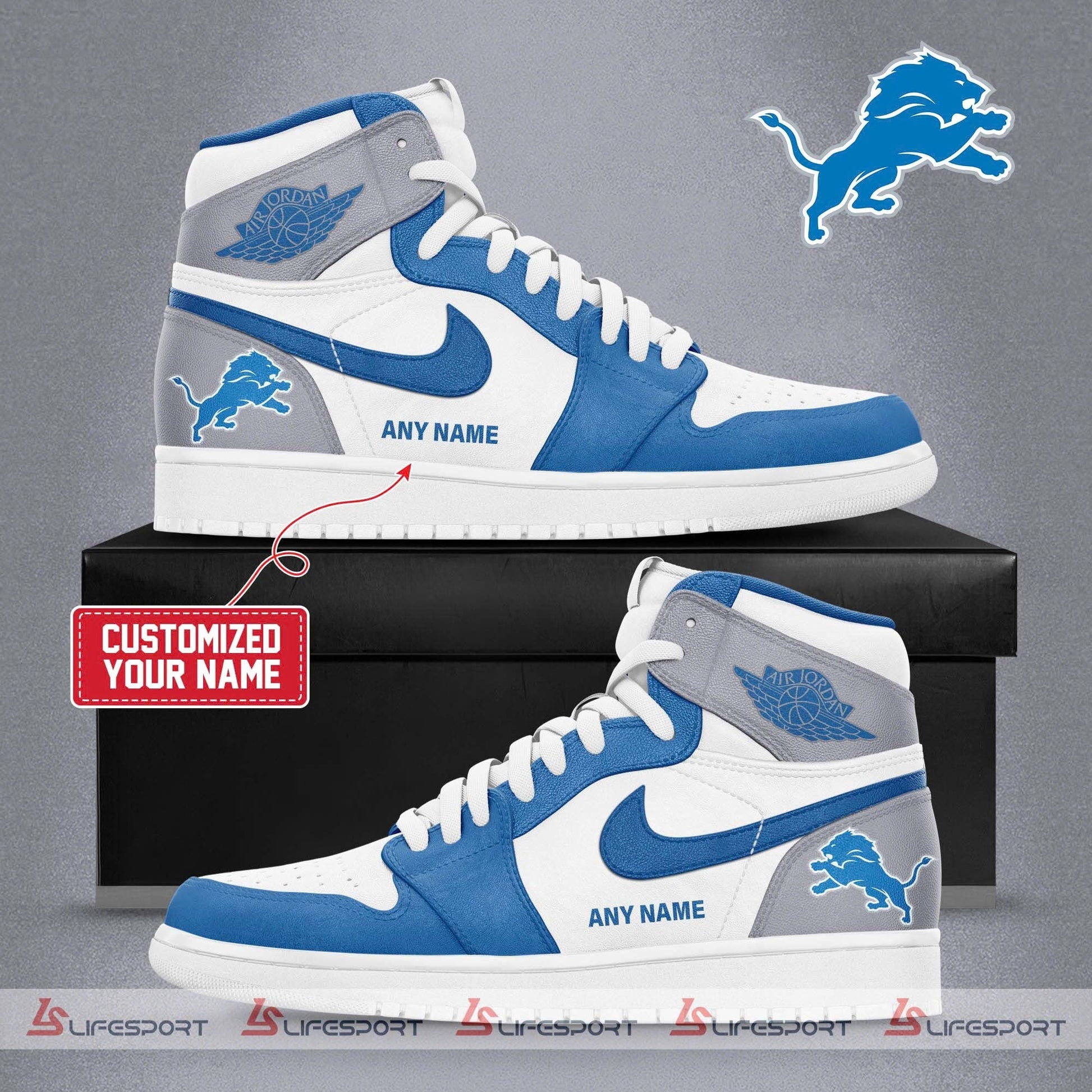 Detroit Lions Air Jordan1 Shoes