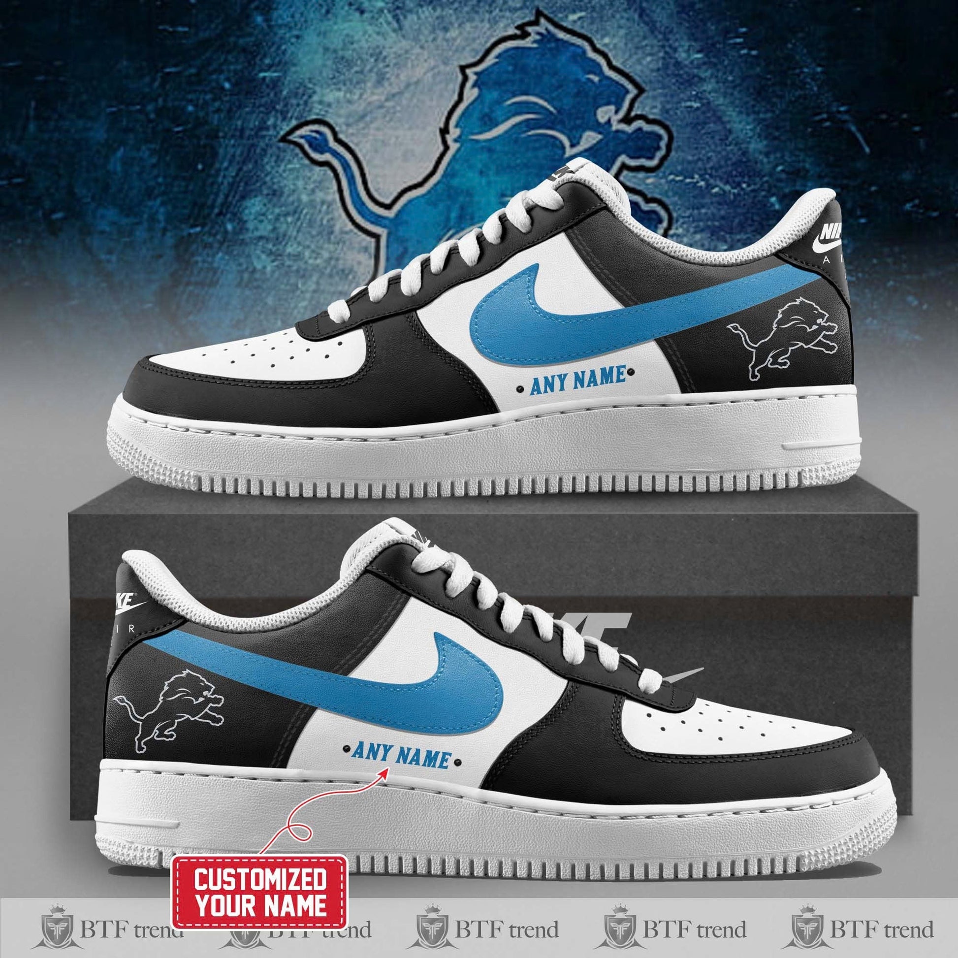 Limited Edition Detroit Lions AF1 SNEAKER