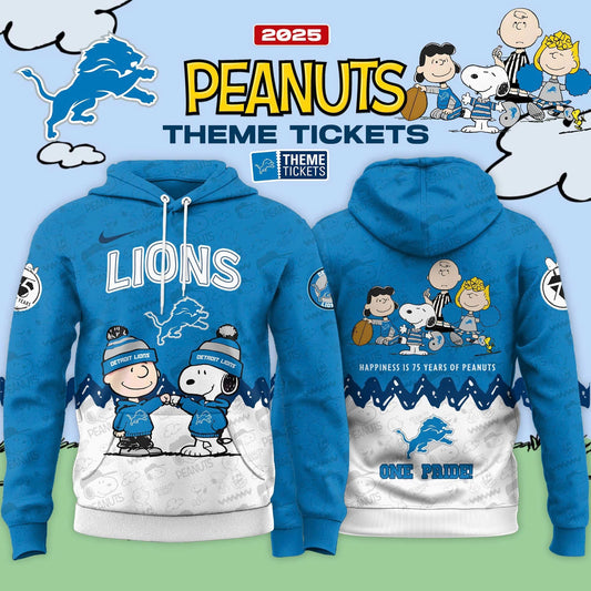 Detroit Lions x Peanuts Limited Editions 2025 Hoodie