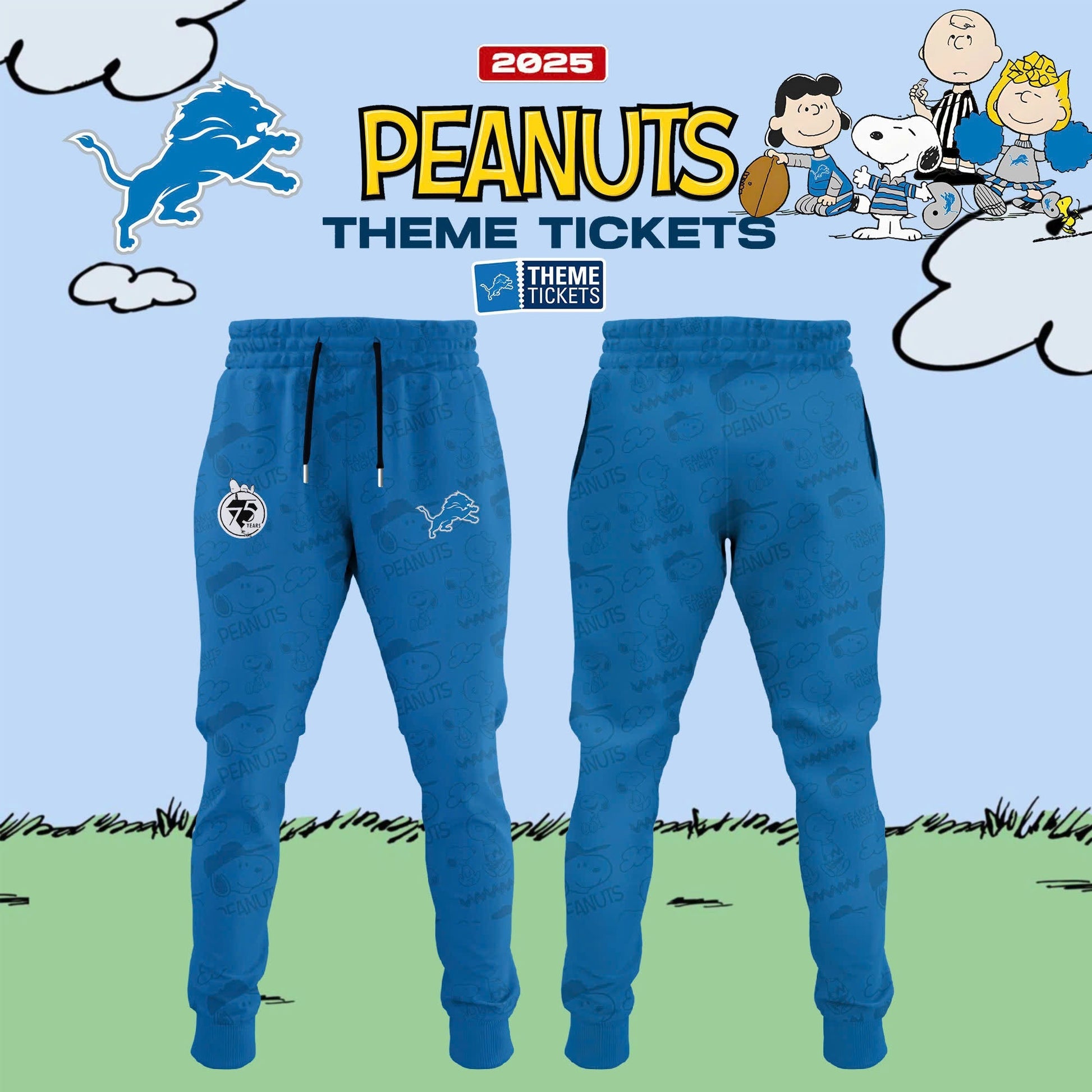 Detroit Lions x Peanuts Limited Editions 2025 Hoodie