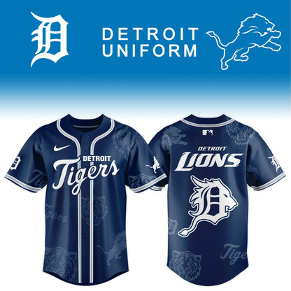 Detroit Tigers x Detroit Lion Limited Edition Jersey 2025 Ver 2